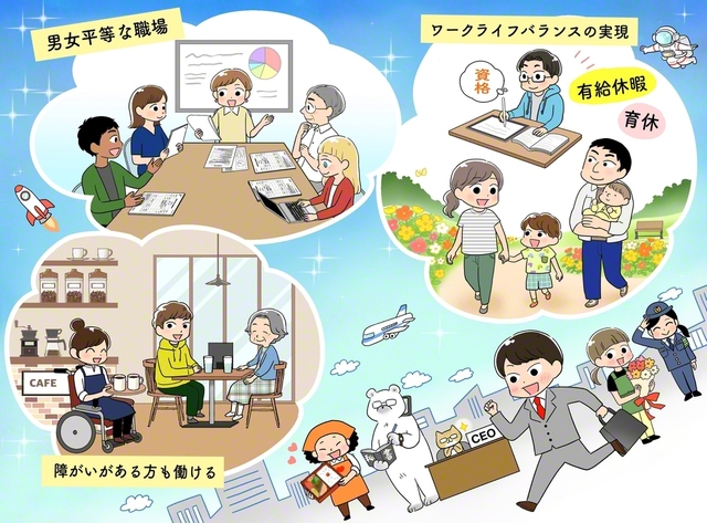 「誰もが働きやすいと思える未来へ」　作・迎朝子