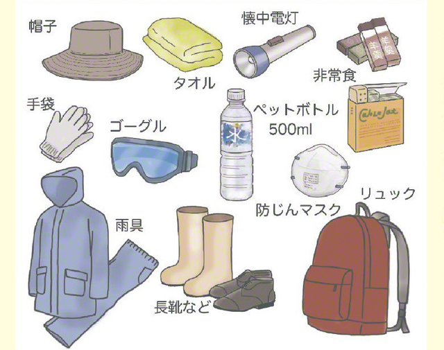 外出時の服装・持ち出し品