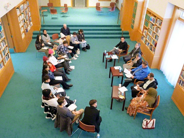 アメリカ創価大学の学生が参加した池田国際対話センターでの研修会（1月22日）