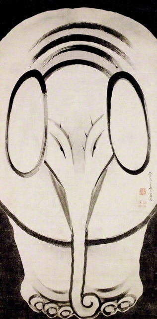 寛政2年（1790）/紙本墨画　軸装155・5×77・3cm