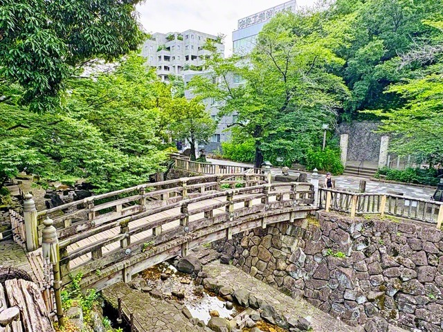 音無親水公園は、隅田川につながる石神井川の旧流路に整備された公園（東京都北区）。東京の同志は報恩を胸に、勇気と執念の対話で大前進する