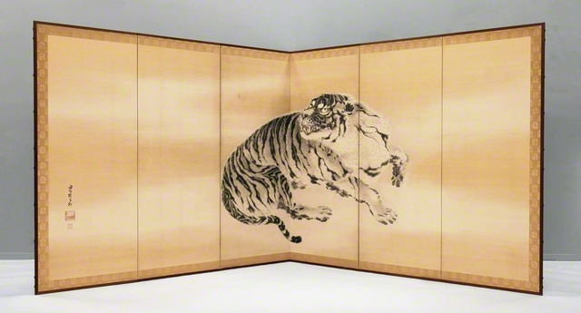 猛虎図屛風　左隻　岸駒　六曲一双　文政5（1822）年