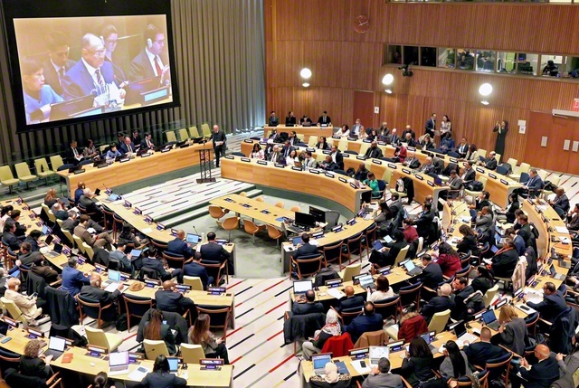 3月に開催された核兵器禁止条約の第3回締約国会議（アメリカ・ニューヨークの国連本部で）
