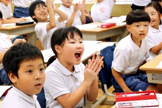 余りの出る割り算の問題を自分でつくり、みんなで解く。ミッション成功！　拍手が起こる