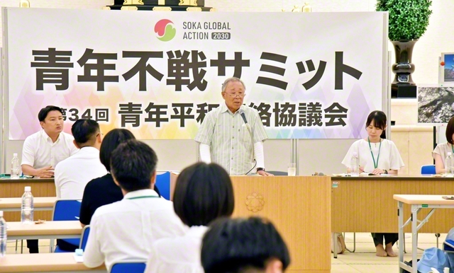 長崎での「青年不戦サミット」から。池田松義氏による被爆講話（8月30日）