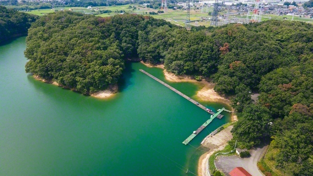 山崎さんがよく行くヘラブナ釣りなどができる三名湖（群馬県藤岡市）
