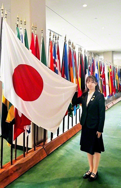 本年の春、香月さんはナガサキ・ユース代表団の一員としてニューヨークの国連本部へ。世界情勢の緊迫感を肌で感じた（本人提供）