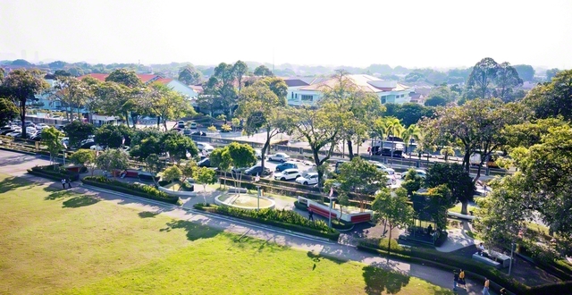 マレーシアの池田平和公園。地域住民とSGMのメンバーが協力して清掃活動等を行い、きれいで安全な公園を守っている（セランゴール州クラン市内）