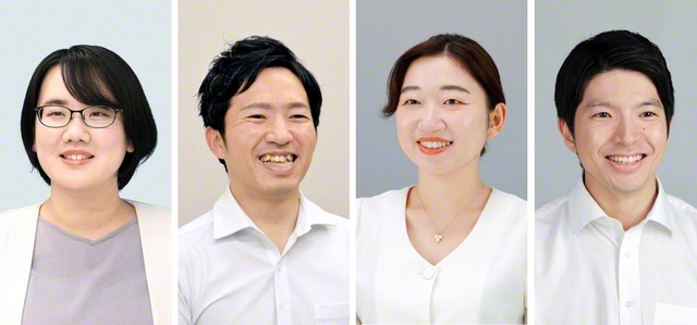 右から未来部長・橋詰勇太さん、女子未来部長・岡﨑明美さん、北陸未来部長・植竹伸明さん、中国女子未来部長・堀香織さん