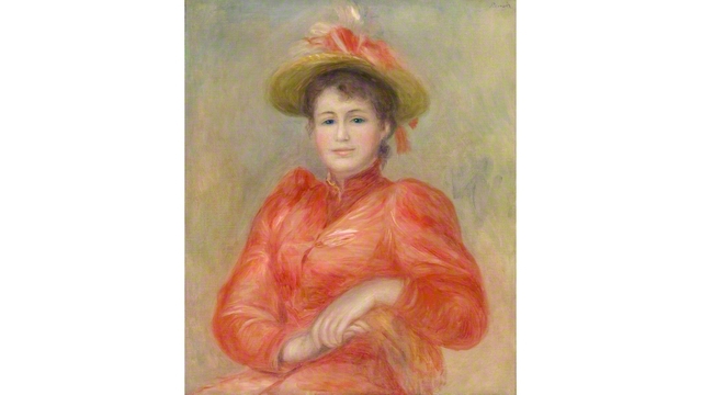 ピエール＝オーギュスト・ルノワール「赤い服の女」1892年頃　油彩、カンヴァス