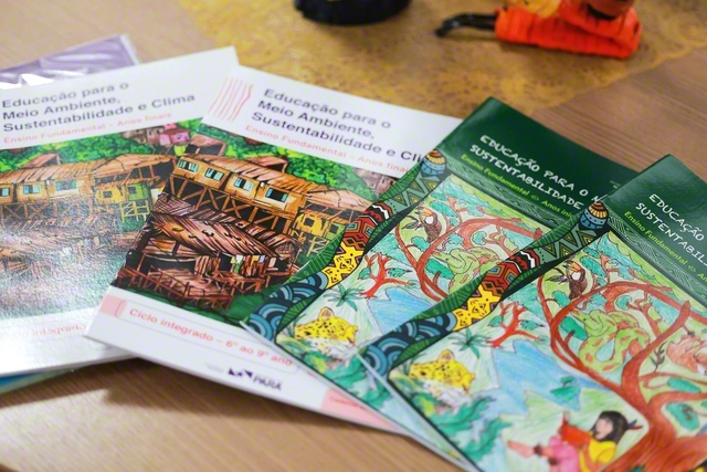 環境教育のために作成した教材。郷土と世界とのつながりを楽しく分かりやすく学べる