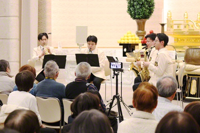 音楽隊・創価グロリア吹奏楽団のサクソフォン四重奏