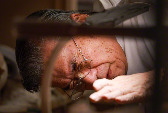 真剣勝負でバチと向き合う