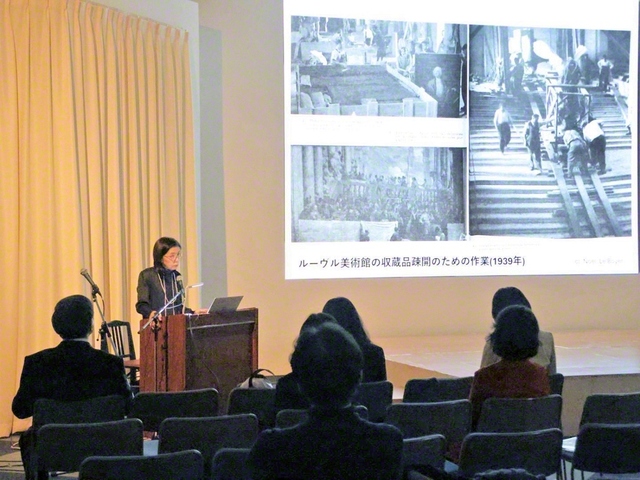 シンポジウムで登壇した倉敷芸術科学大学教授の松岡智子氏（東京富士美術館で）
