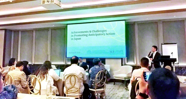 SGIなどが主催し、災害時に早期警報を避難行動につなげる方途等を議論したイベント（8日、バンコクで）