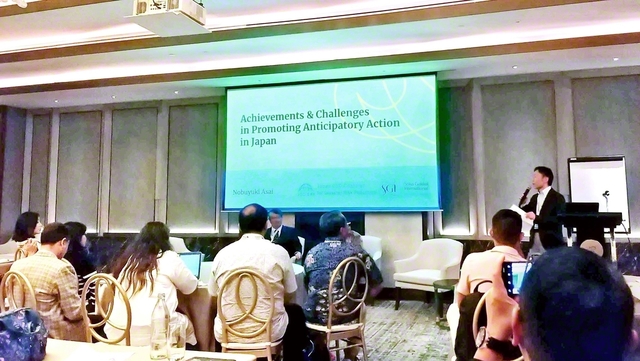 SGIなどが主催し、災害時に早期警報を避難行動につなげる方途等を議論したイベント（8日、バンコクで）