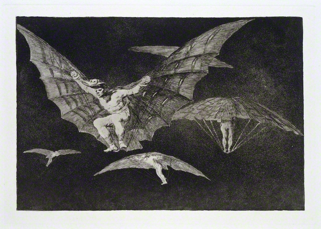「13番　飛翔法」エッチング、アクアチント、ドライポイント（『妄』1864年初版から）