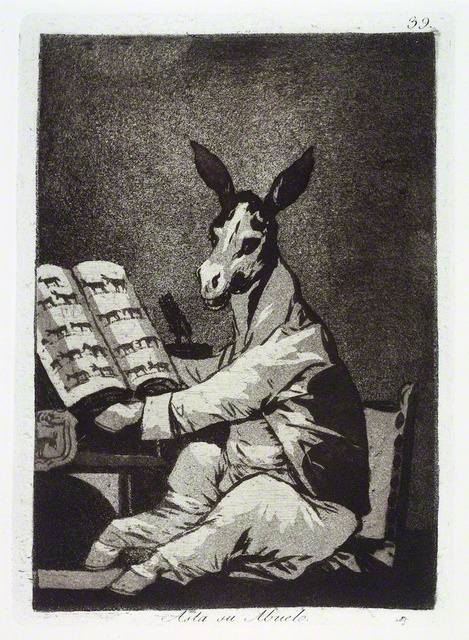 「39番　祖父の代まで」アクアチント（『気まぐれ』1868年第3版から）