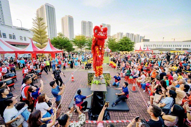 ペナン州内で行われた文化祭では、華麗な獅子舞が披露された（同20日）