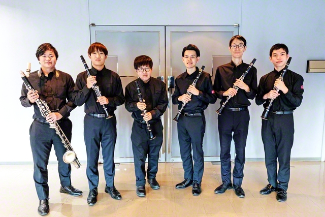 出場した創価山梨リード吹奏楽団のメンバー
