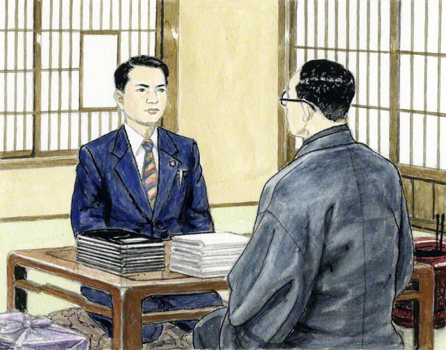 1951年1月6日、山本伸一は戸田先生の自宅へ呼ばれ、後事の一切を託される（内田健一郎画）