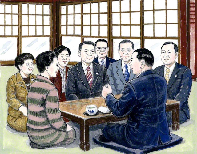 小説『新・人間革命』第29巻「常楽」の章から（内田健一郎画）