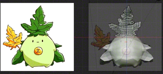 「くわるん」をモデリング（立体化）