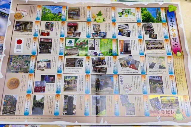 学生の1年間にわたる地域活動をもとに制作した「八王子今昔（こんじゃく）雙六（すごろく）」。西川准教授が編集し、毎年の「桑の日ウェルフェス」で活用・配布している