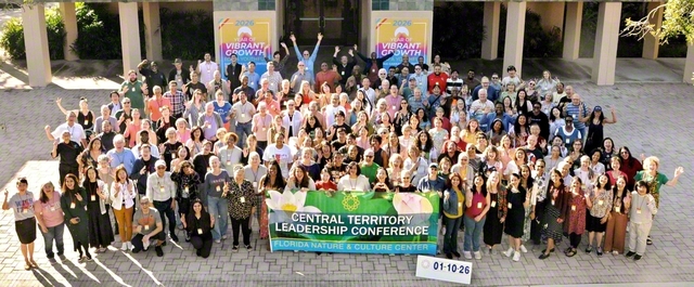 アメリカ中部方面の友が、幸福の連帯を広げゆく誓いにあふれて（フロリダ自然文化センターで）