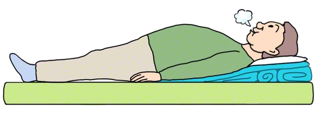 改善効果の高い、上半身をやや起き上がらせて寝る姿勢