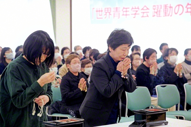 震災当時、一時避難所になった福島・いわき平和会館。福島王者県の友が集い、犠牲となった方々に追善の題目を送った