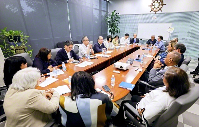 社会を照らす希望の太陽に――谷川SGI理事長が出席した中米首脳会議（タナカ栄光会館で）