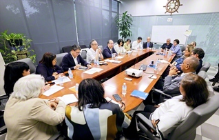 社会を照らす希望の太陽に――谷川SGI理事長が出席した中米首脳会議（タナカ栄光会館で）