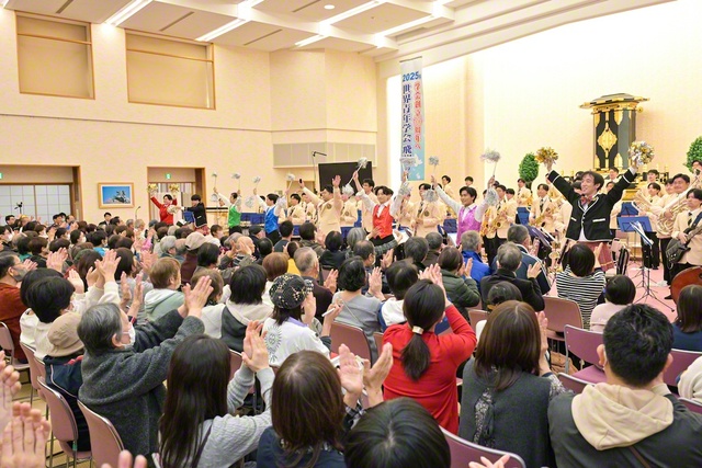 地域防災訓練の後に行った、創価グロリア吹奏楽団の「希望の絆」コンサート（2025年12月7日、沼津文化会館で）