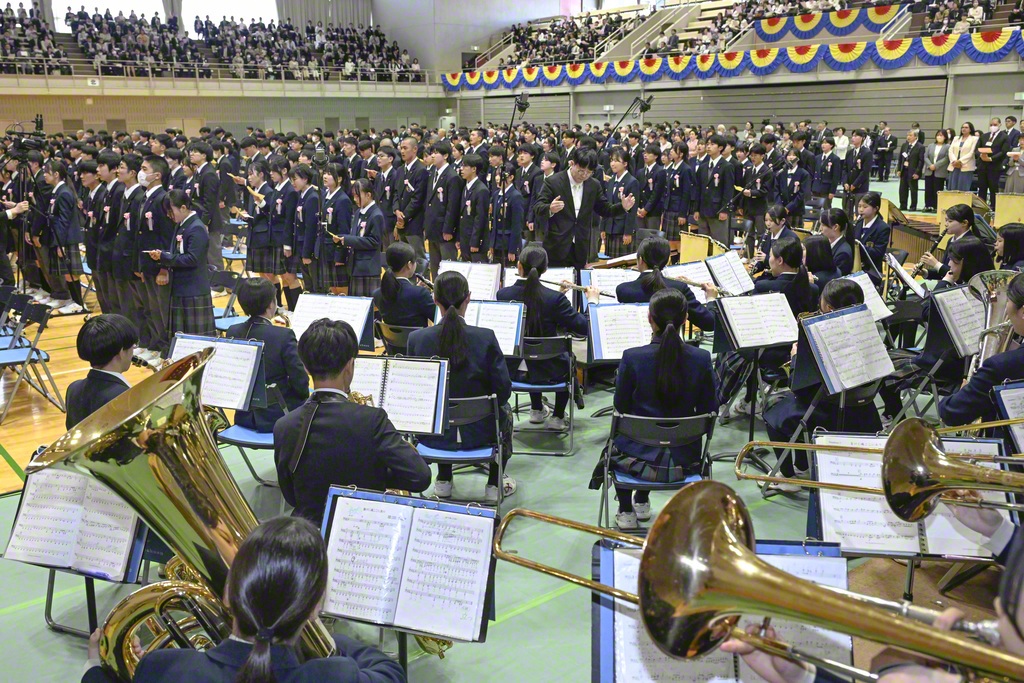 東京・創価高校の入学式