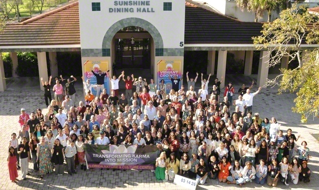 宿命転換の信心を学んだアメリカSGIの研修会（3月14日、フロリダ自然文化センターで）