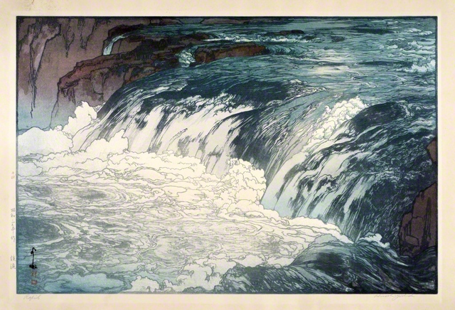 吉田博　「渓流」　昭和3年（1928年）　東京富士美術館所蔵