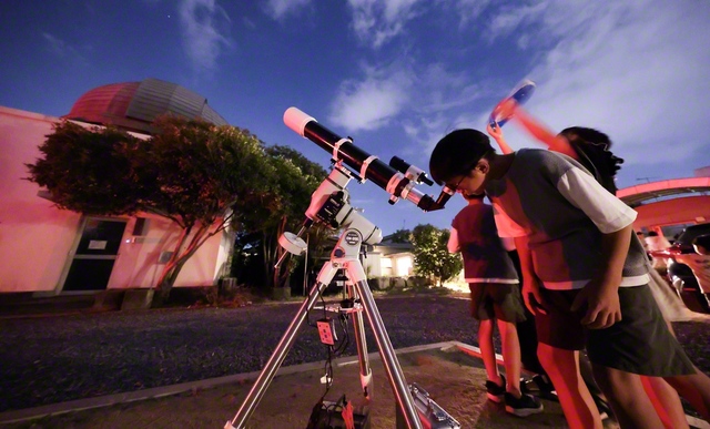 倉敷天文台で行われた「なつやすみ観望会」