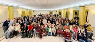 平和の心を広げゆくイタリア・ボッチェア本部の友（3月22日、ソリアーノ・ネル・チミーノ市内で）