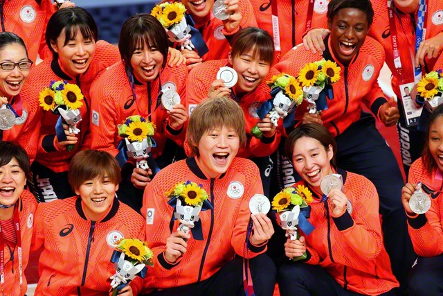 東京五輪で銀メダルを獲得（2021年8月）＝写真:長田洋平/アフロスポーツ