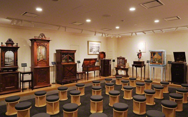 100年以上前のオルゴールや蓄音機の音を楽しめる「自動演奏楽器室」。優雅な調べが、来館者を悠久の世界へといざなう