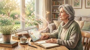 AIなどで自分のデータを使い、死後も自分を残せるとしたら――（Adobe　Fireflyでイメージ画像を生成）