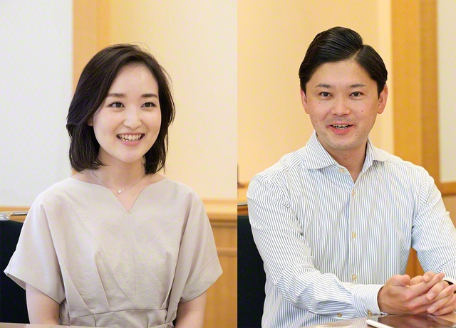 梁島男子部長㊨と清水池田華陽会委員長
