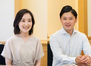 梁島男子部長㊨と清水池田華陽会委員長