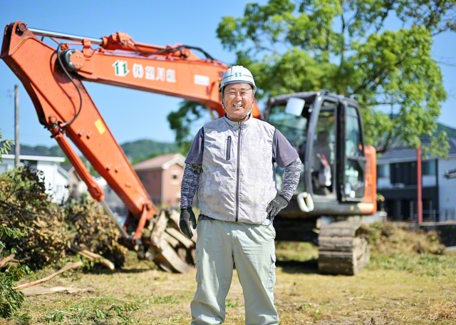 道路や河川工事などのインフラ整備に徹し、私たちの“当たり前”の日常を陰で支えている望月さん。誠実で、真面目な人柄に信頼は厚い