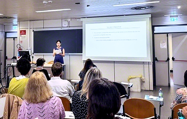 “世界最古の総合大学”と称されるイタリアのボローニャ大学で行われた国際会議。創価の人間教育の理念をテーマに開かれた分科会では、持続可能性や世界市民教育を巡り活発に意見が交わされた