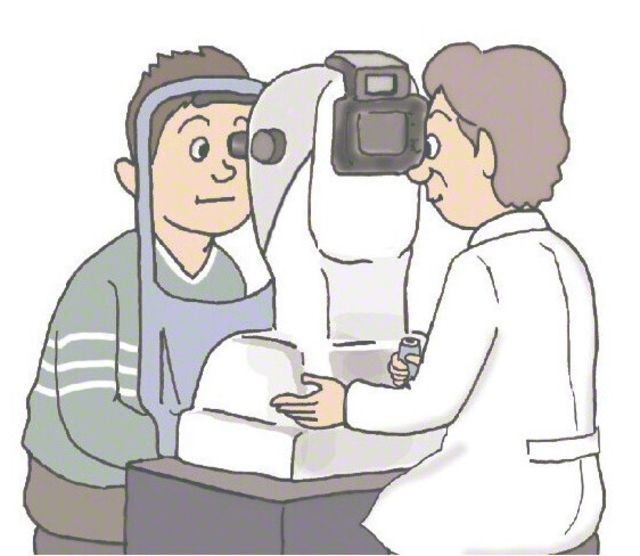 眼底検査の様子