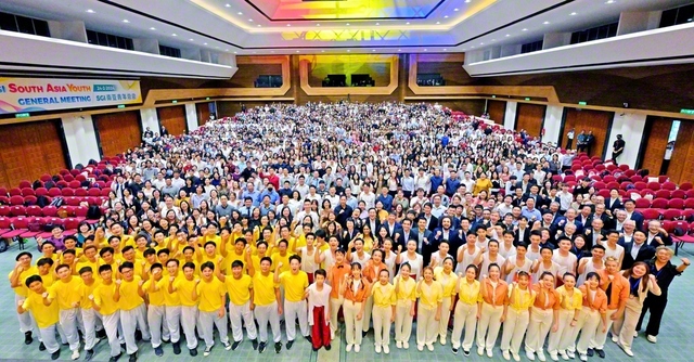 本年2月、マレーシア文化会館で開催された「南アジア青年部総会」。インド、タイ、マレーシア、シンガポールの代表1000人が集った