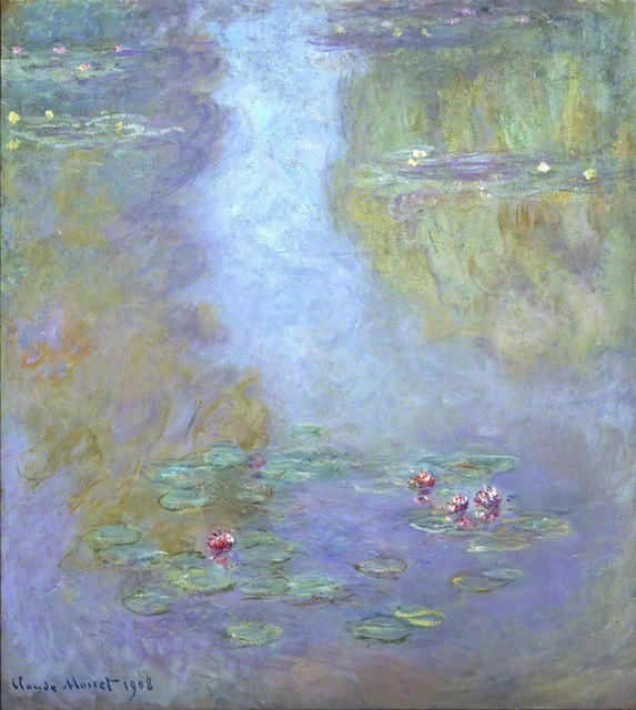 クロード・モネ「睡蓮」（1908年、東京富士美術館蔵）