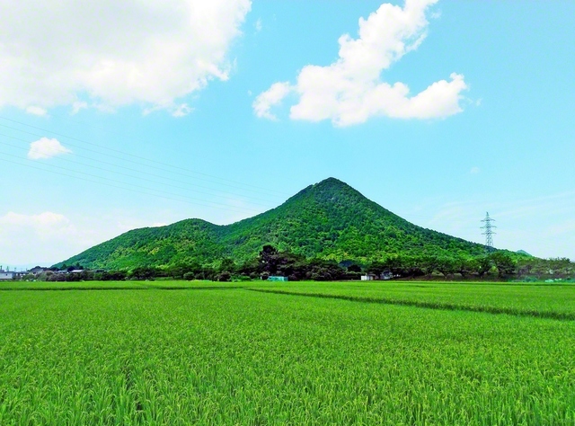 なだらかな稜線が美しい三上山